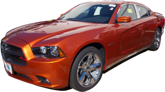 Red Dodge Charger Side View PNG Image