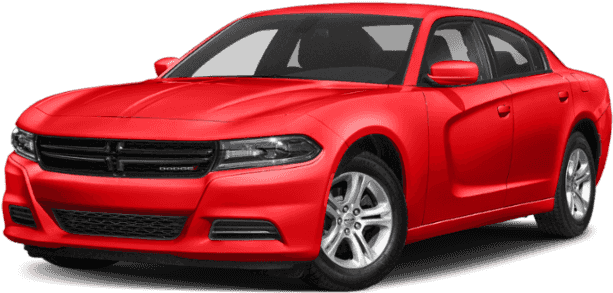 Red Dodge Charger Side View PNG Image