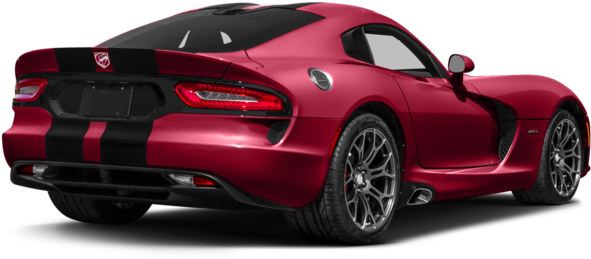 Red Dodge Viper S R T Rear View PNG Image