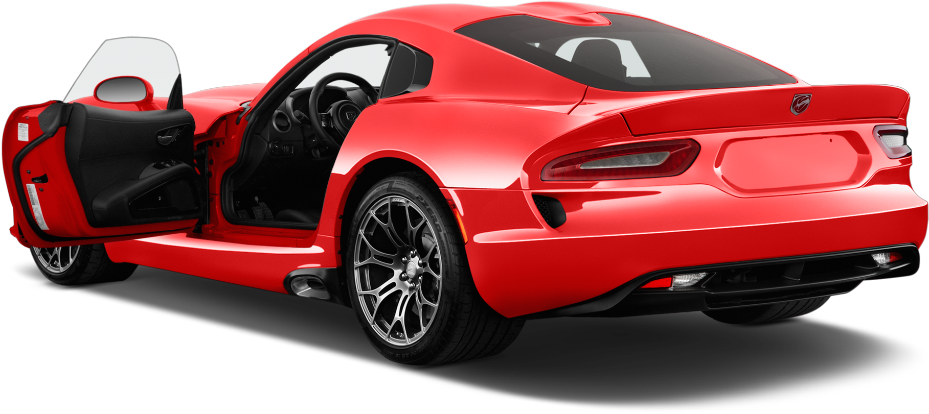 Red Dodge Viper Side View With Open Door PNG Image