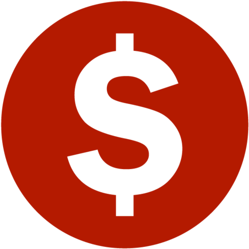 Red Dollar Sign Icon PNG Image