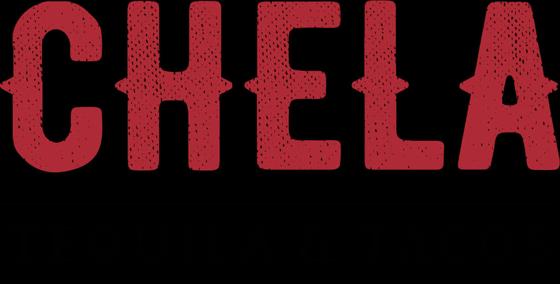 Red Dotted C H E L A Text PNG Image