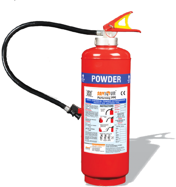 Red Dry Chemical Powder Extinguisher PNG Image