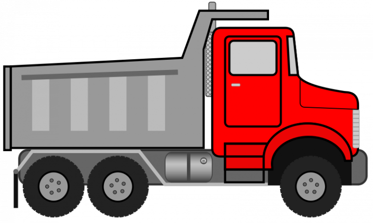 Red Dump Truck Illustration PNG Image