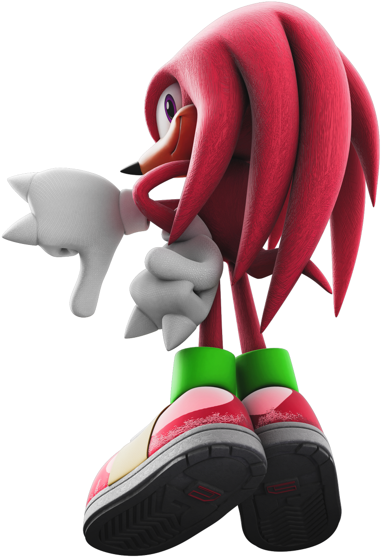 Red Echidna Adventure Pose PNG Image