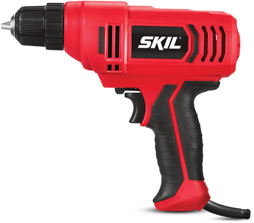 Red Electric Drill PNG Image