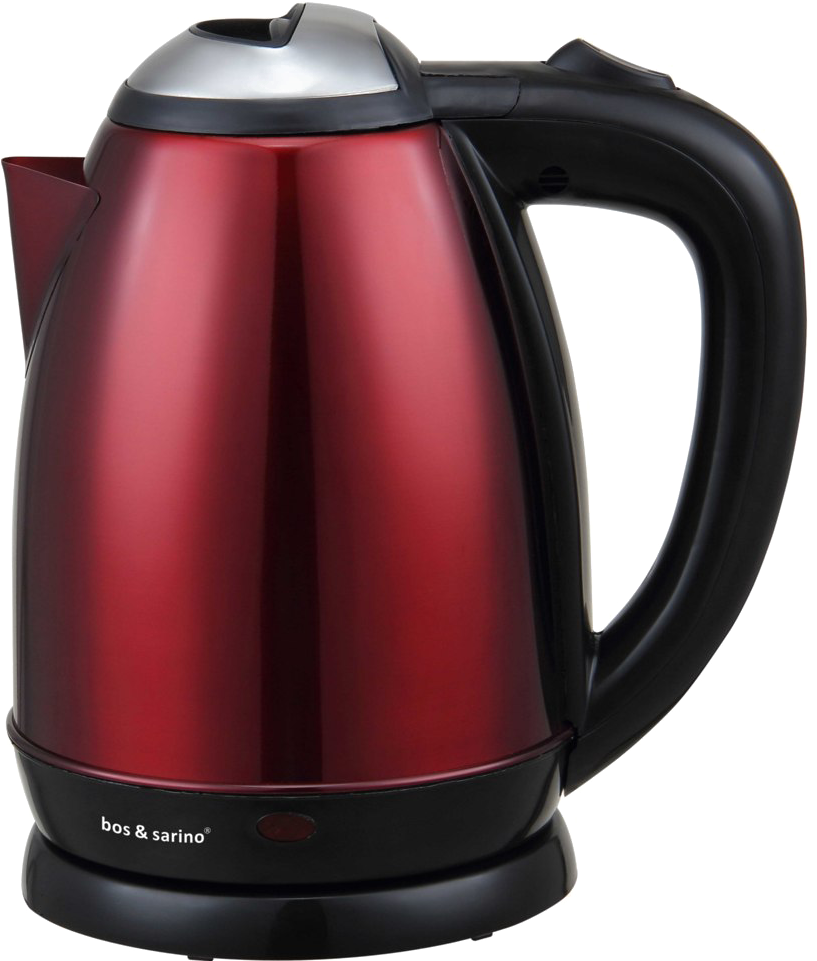 Red Electric Kettle Modern Design PNG Image