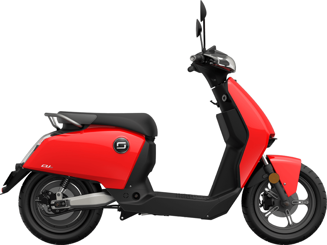 Red Electric Scooter Profile View PNG Image