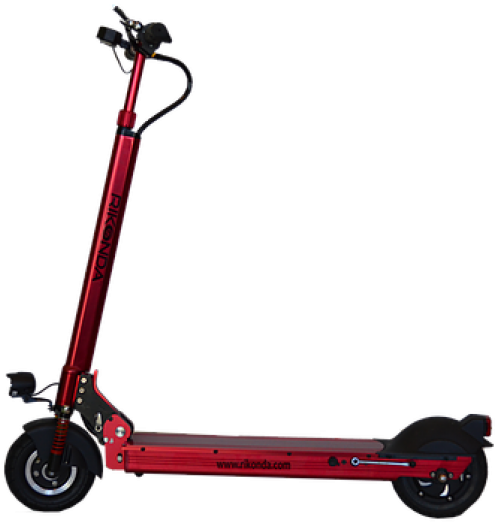 Red Electric Scooter Side View PNG Image