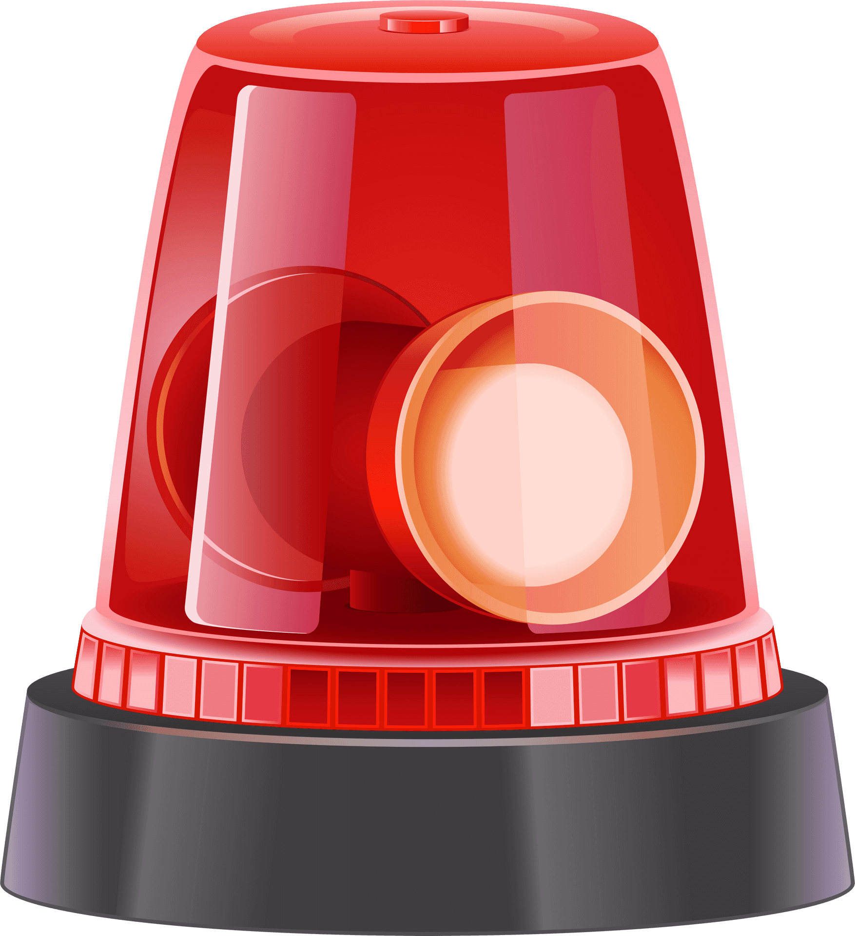 Red Emergency Siren Illustration PNG Image