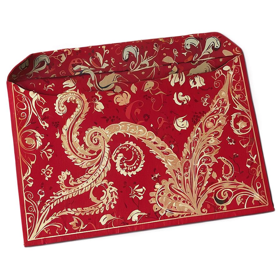 Red Envelope With Paisley Pattern Png 57 PNG Image