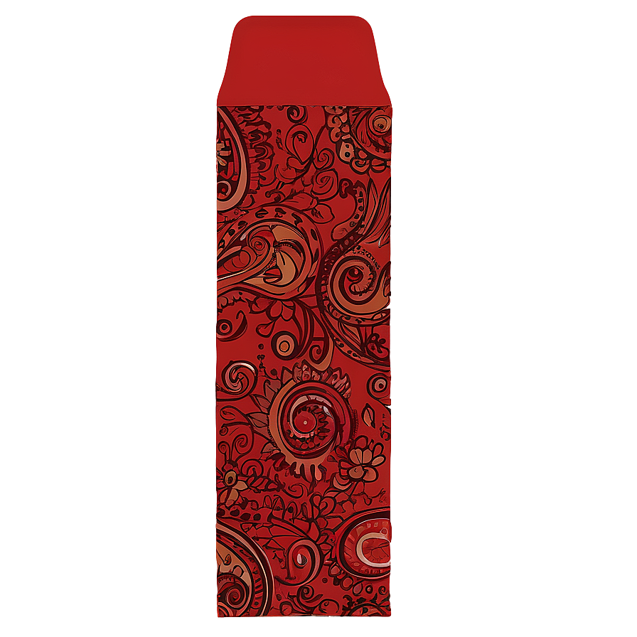 Red Envelope With Paisley Pattern Png Etq4 PNG Image