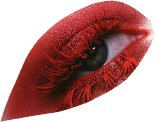 Red Eye Makeup Closeup.png PNG Image