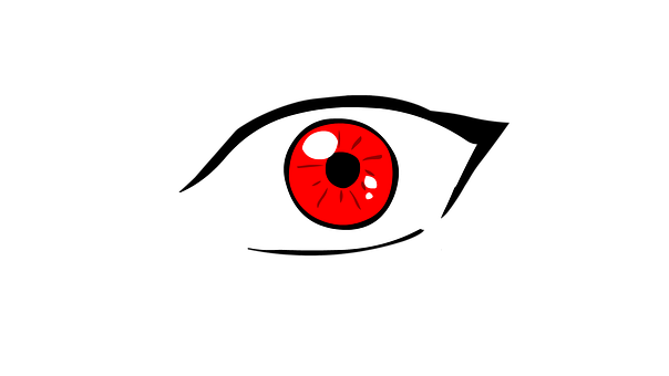 Red Eyed Graphicon Black Background PNG Image