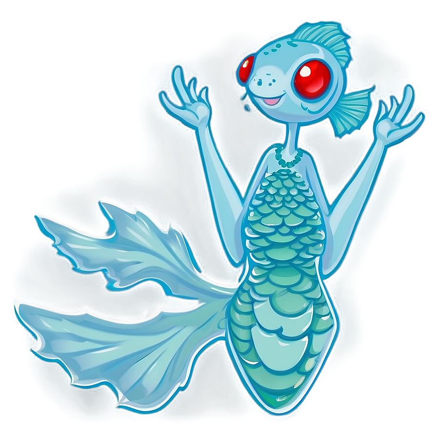 Red Eyes Mermaid Png Ogq23 PNG Image