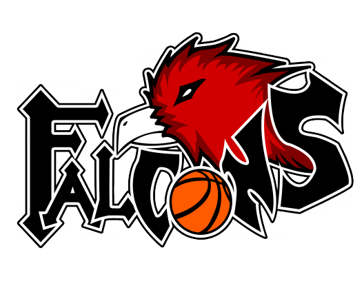 Red Falcon Basketball Logo PNG Image