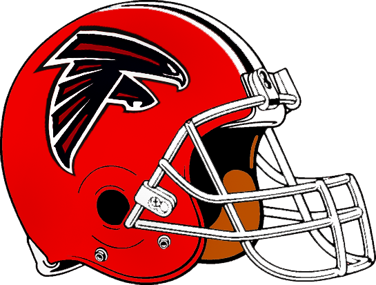 Red Falcons Helmet Graphic PNG Image