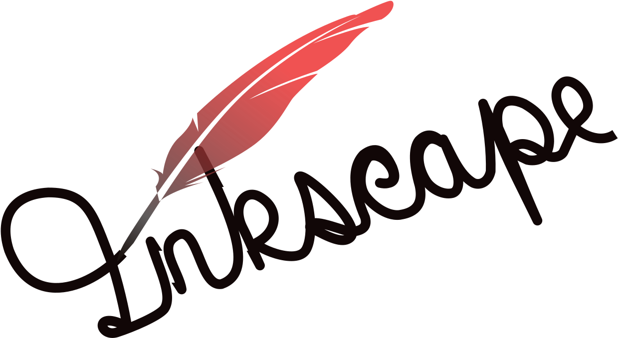 Red Feather Pen Inkscape Logo PNG Image