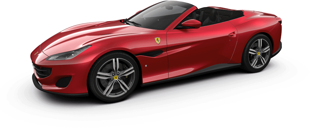 Red Ferrari Convertible Sports Car PNG Image