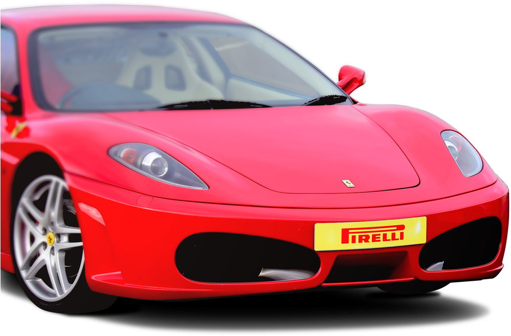 Red Ferrari Front View PNG Image