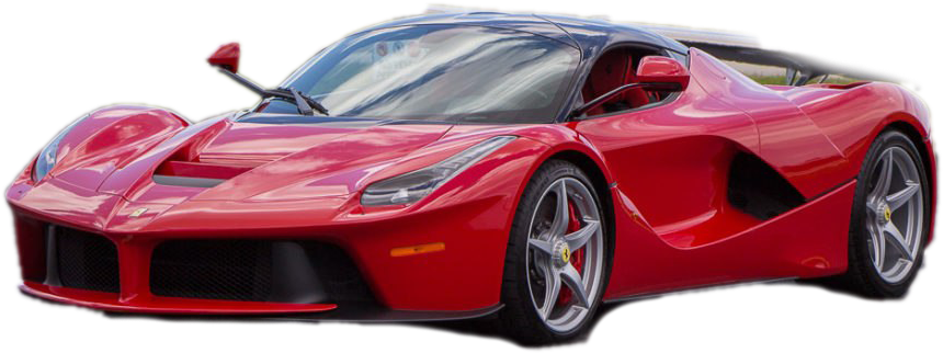 Red Ferrari La Ferrari Supercar PNG Image