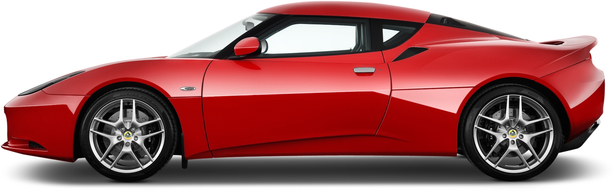 Red Ferrari Side Profile PNG Image