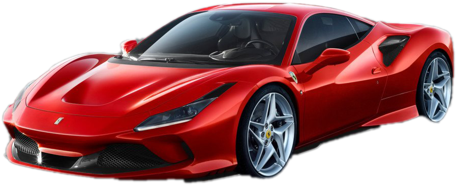 Red Ferrari Supercar Profile View PNG Image