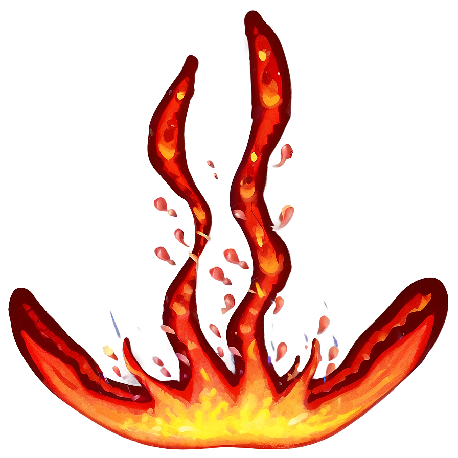 Red Fire Embers Floating Png 06252024 PNG Image