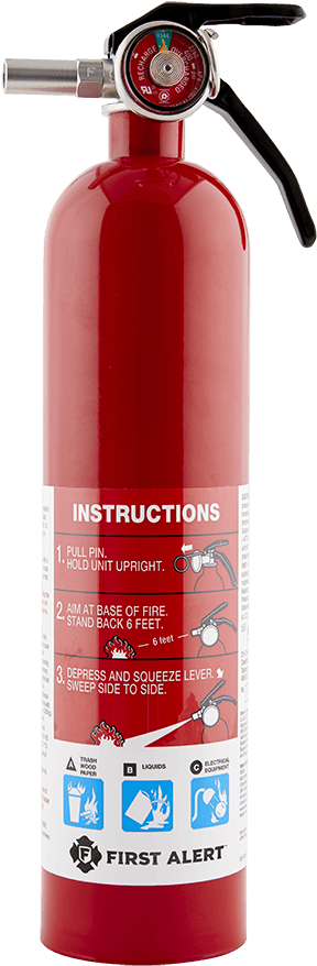 Red Fire Extinguisher First Alert PNG Image