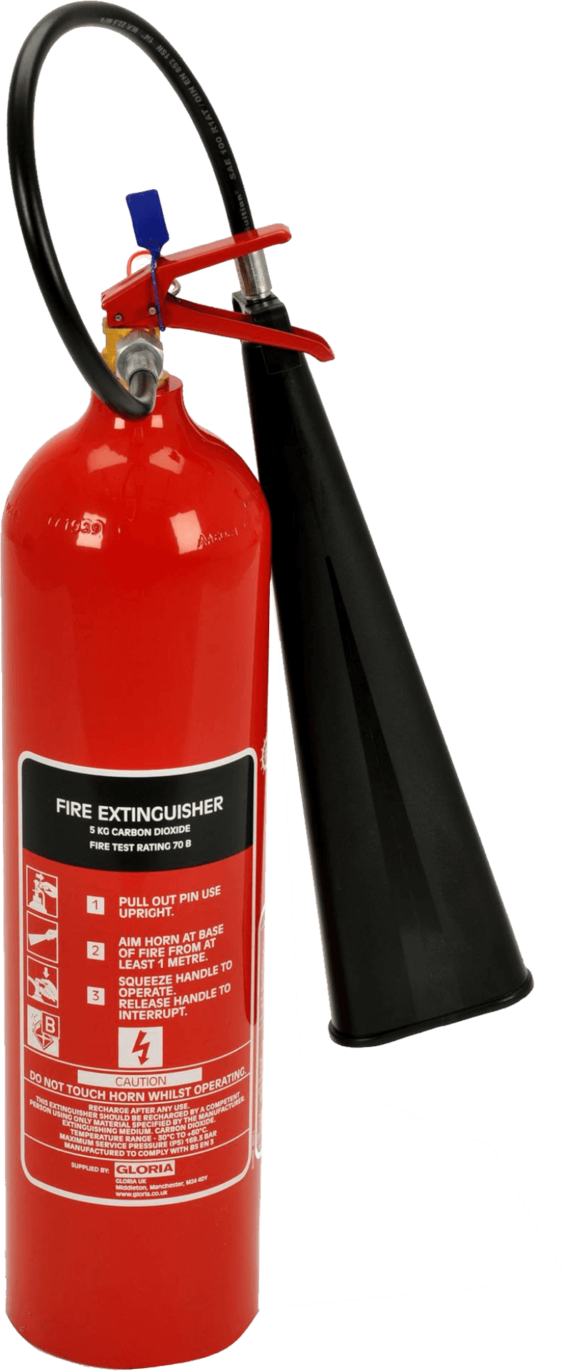 Red Fire Extinguisher Isolated PNG Image