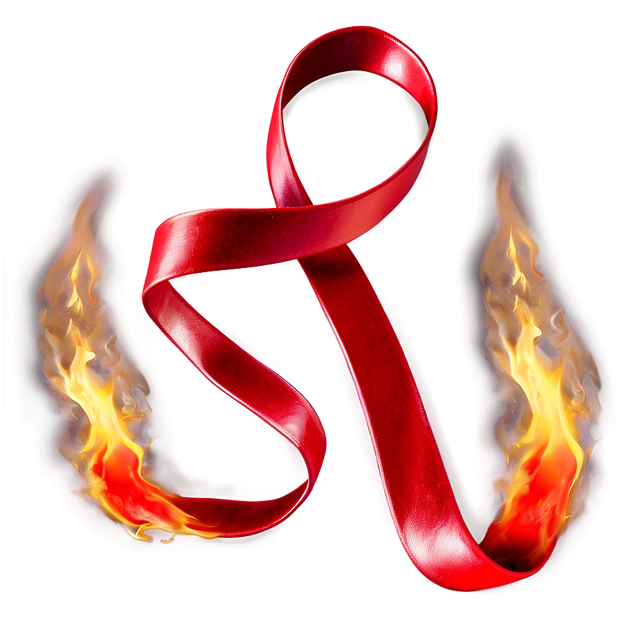 Red Fire Flame Ribbon Png 82 PNG Image