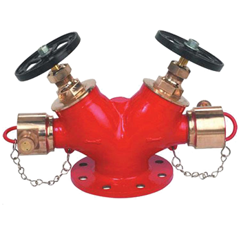 Red Fire Hydrant Siamese Connection PNG Image