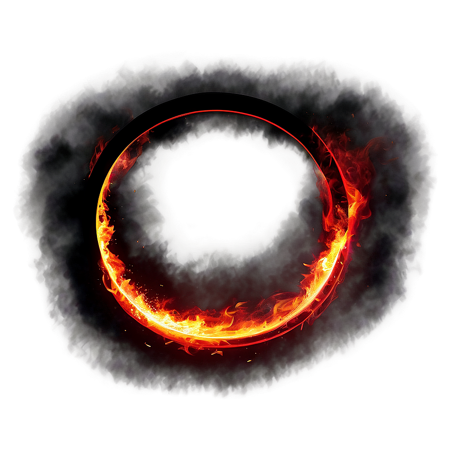 Red Fire Ring Effect Png Bcj PNG Image