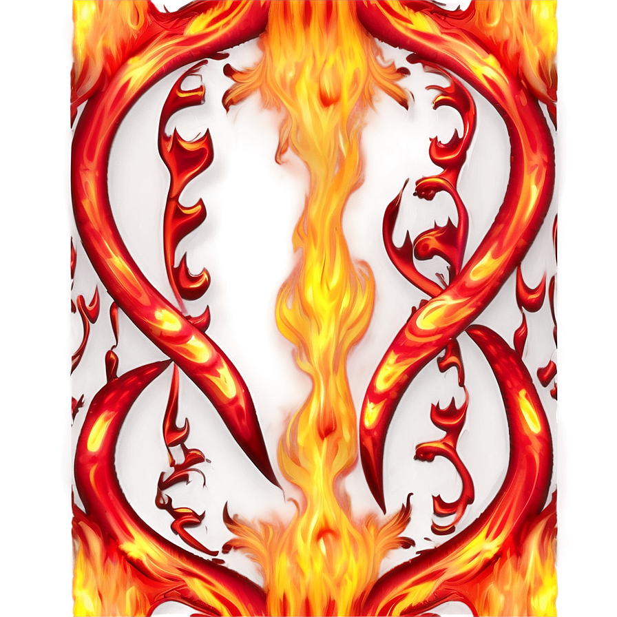 Red Fire Swirl Pattern Png Biu81 PNG Image