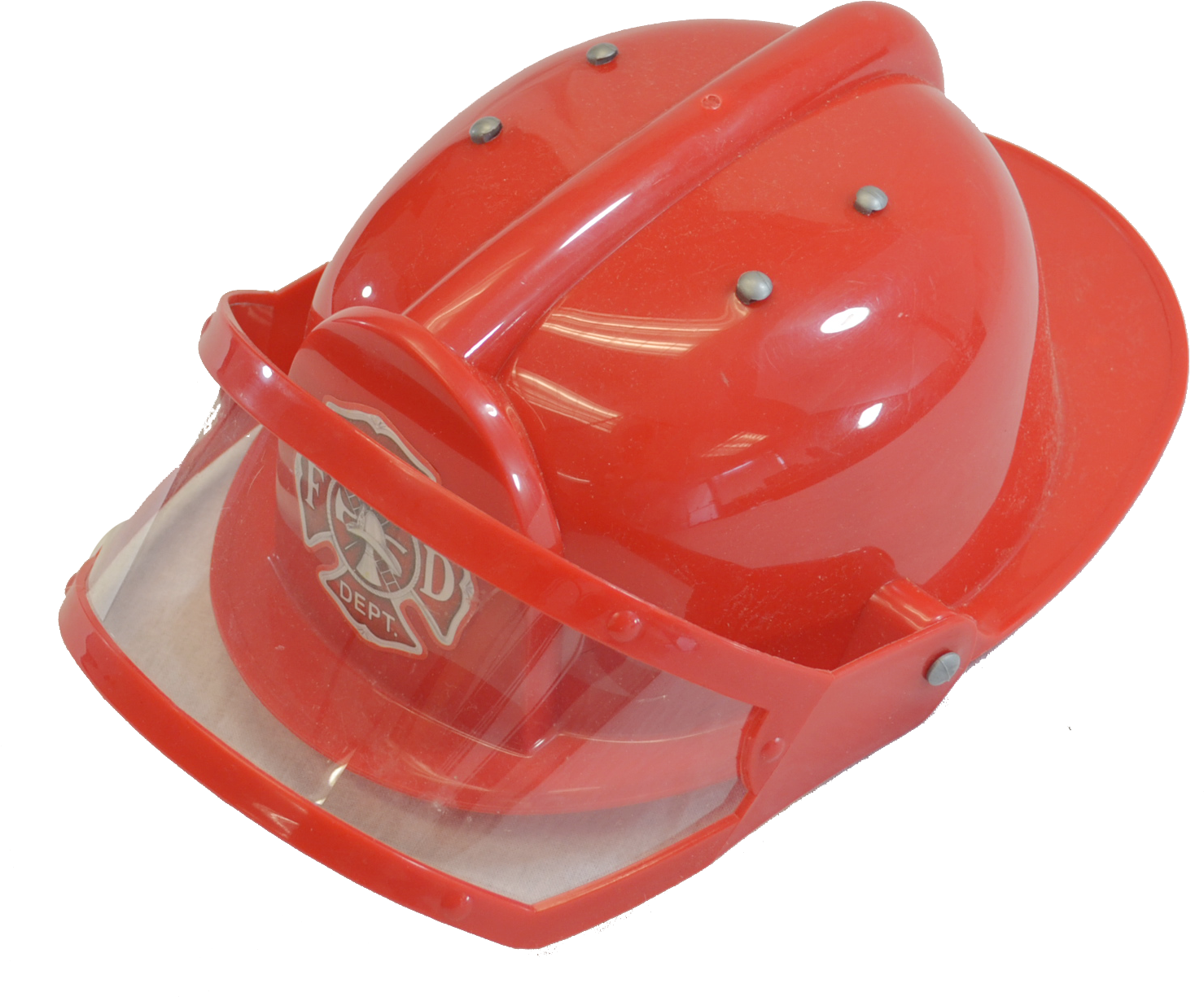 Red Firefighter Helmet PNG Image