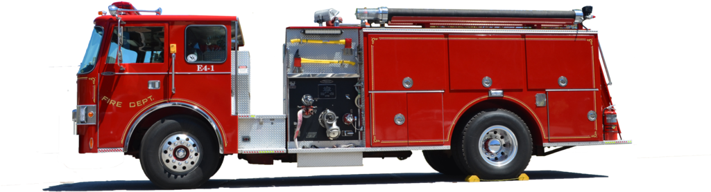 Red Firetruck Side View H D PNG Image