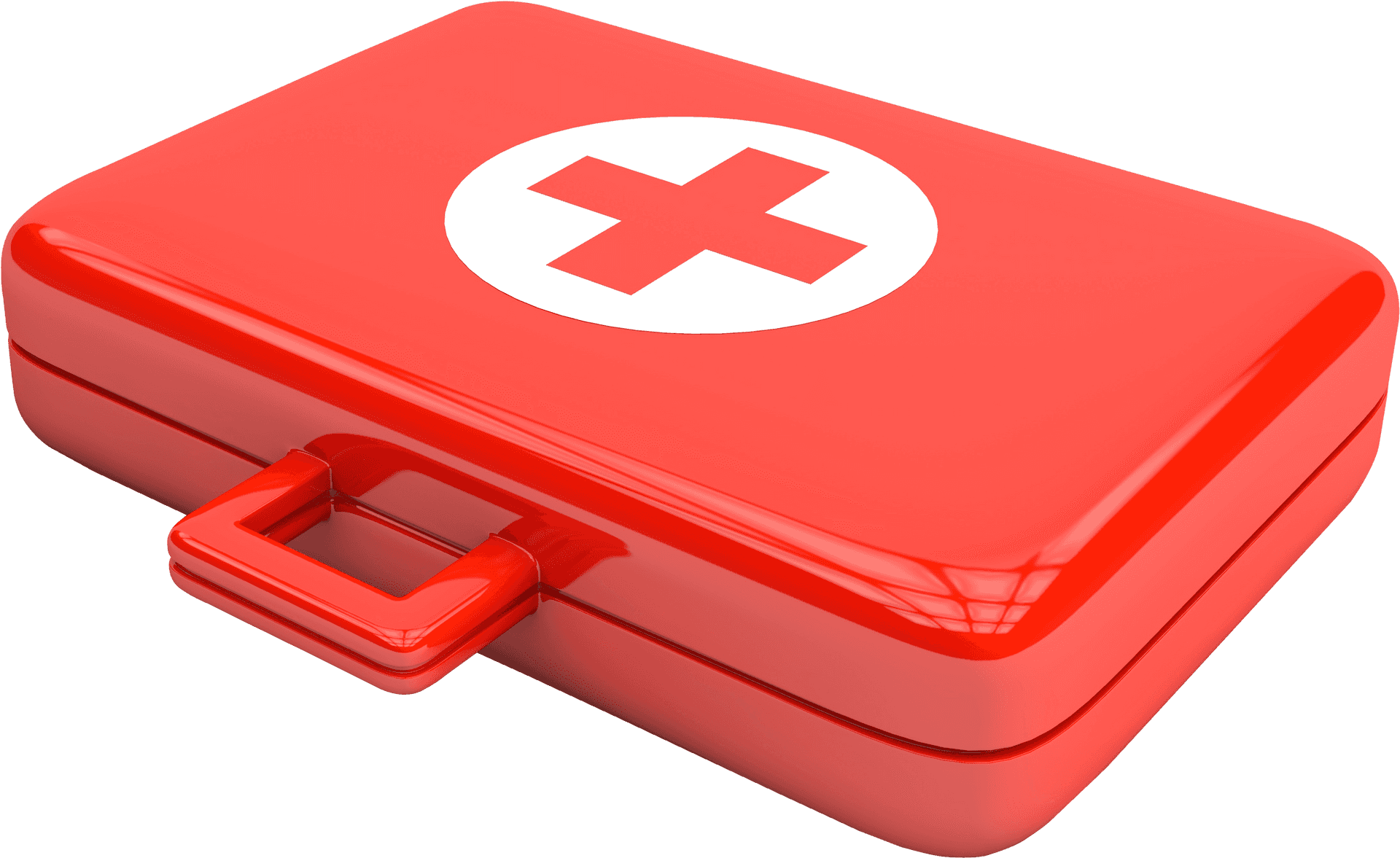 Red First Aid Kit3 D Render PNG Image