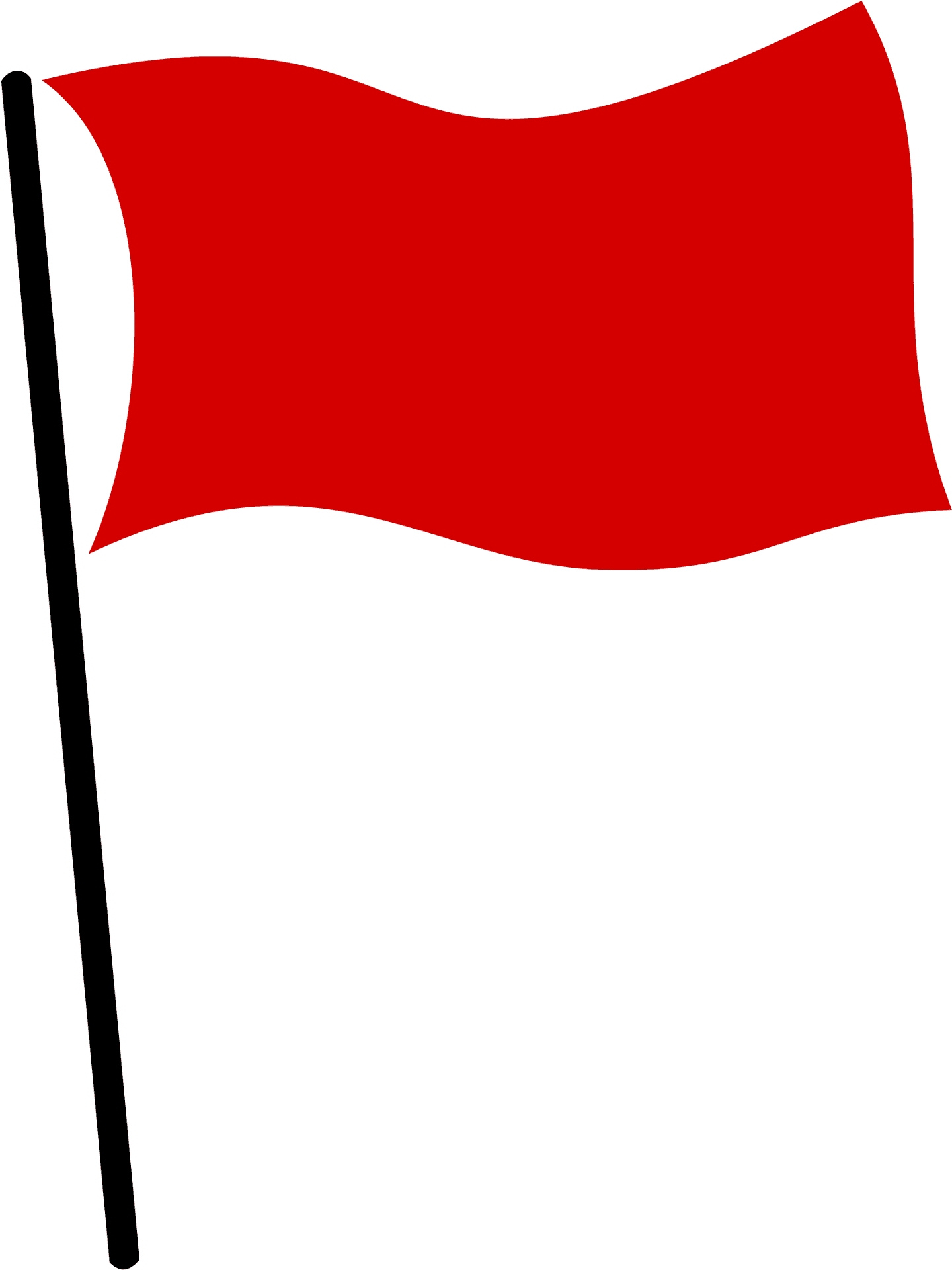 Red Flag Waving Symbol PNG Image