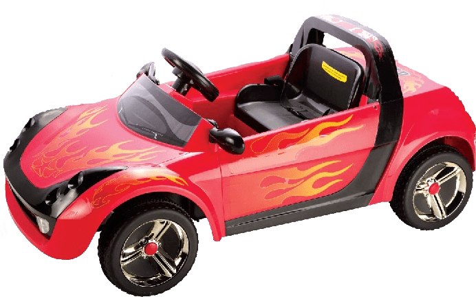 Red Flame Toy Car.png PNG Image