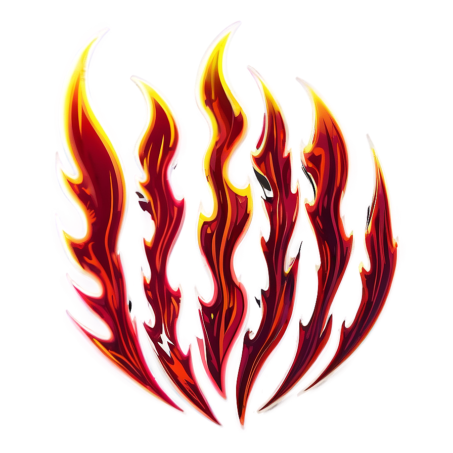 Red Flames Sketch Png Bcw PNG Image