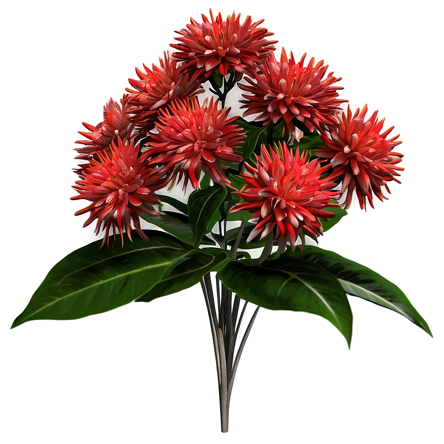 Red Flower Bush Png Cok90 PNG Image