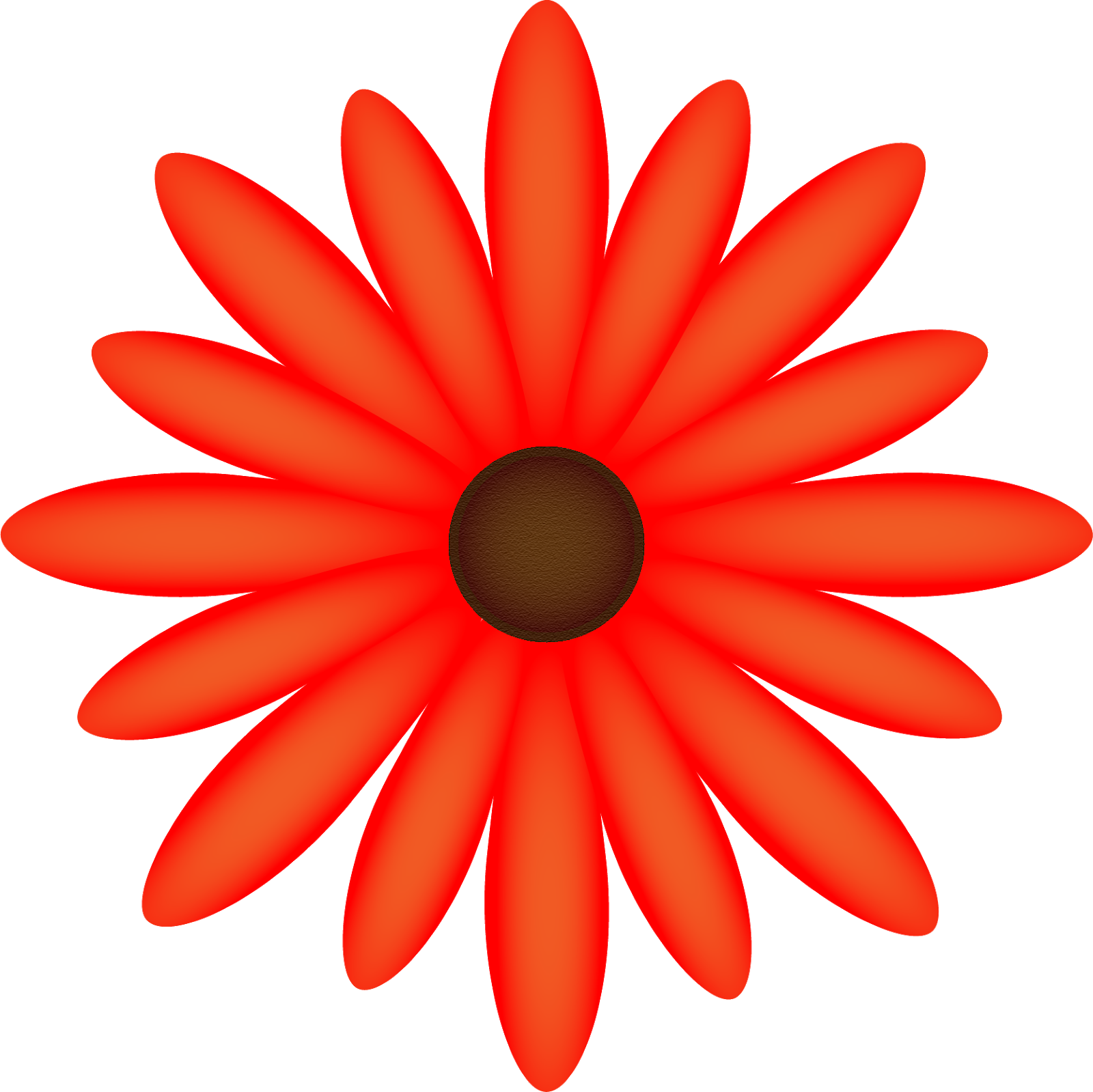 Red Flower Simple Background PNG Image