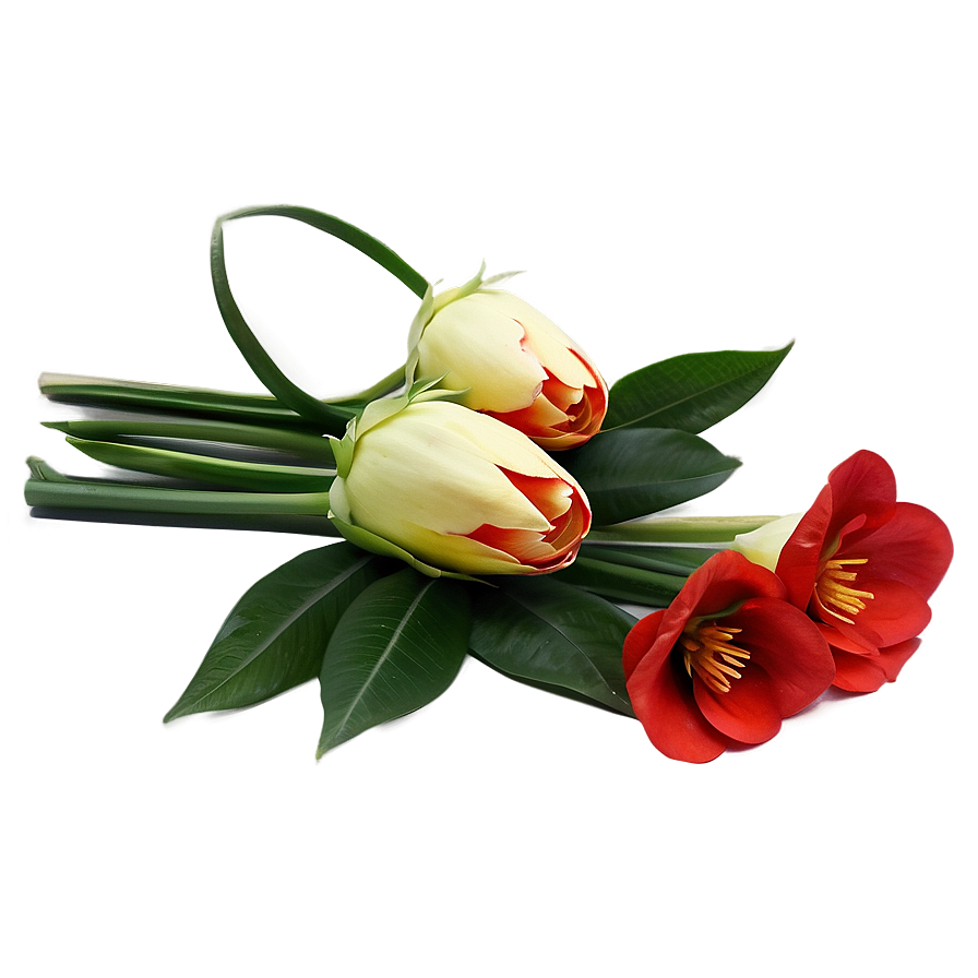 Red Flowers Bouquet Gift Png 38 PNG Image