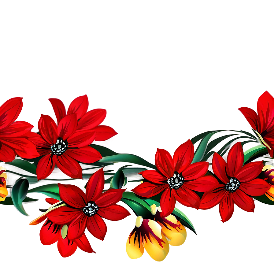 Red Flowers Clip Png Mfs PNG Image