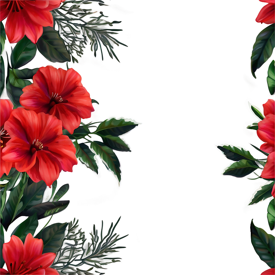 Red Flowers Festive Png 06122024 PNG Image