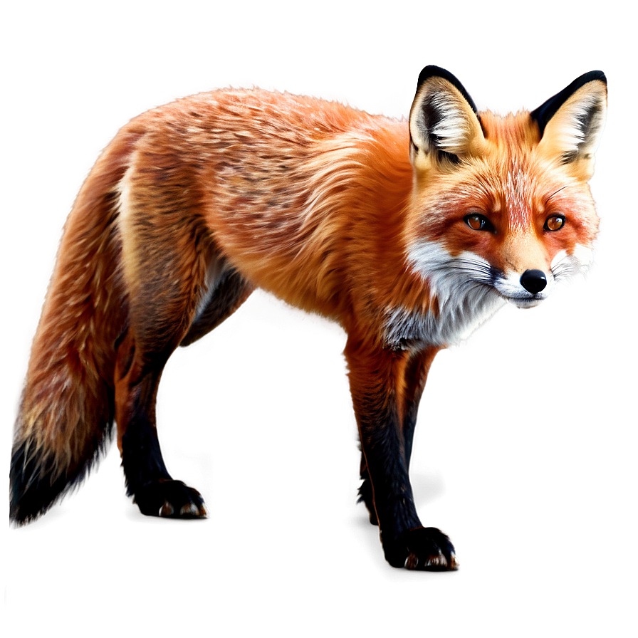 Red Fox Artwork Png 2 PNG Image