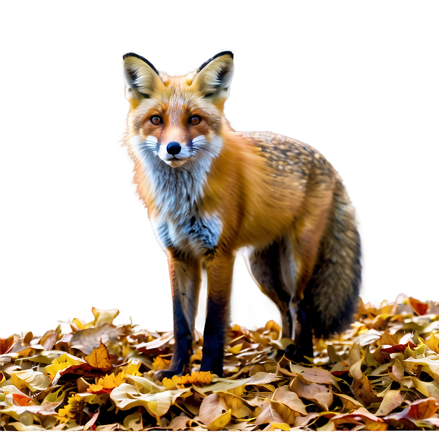 Red Fox In Autumn Png Gnh PNG Image