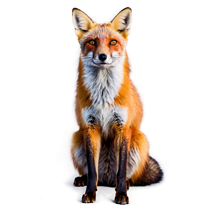 Red Fox In Golden Light Png Ppg50 PNG Image