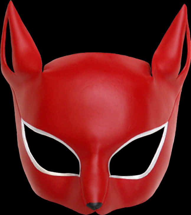 Red Fox Mask Costume Accessory PNG Image