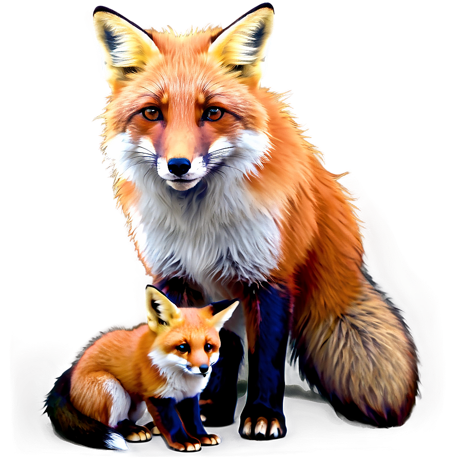 Red Fox With Cubs Png 34 PNG Image